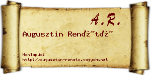 Augusztin Renátó névjegykártya