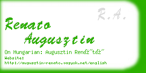 renato augusztin business card